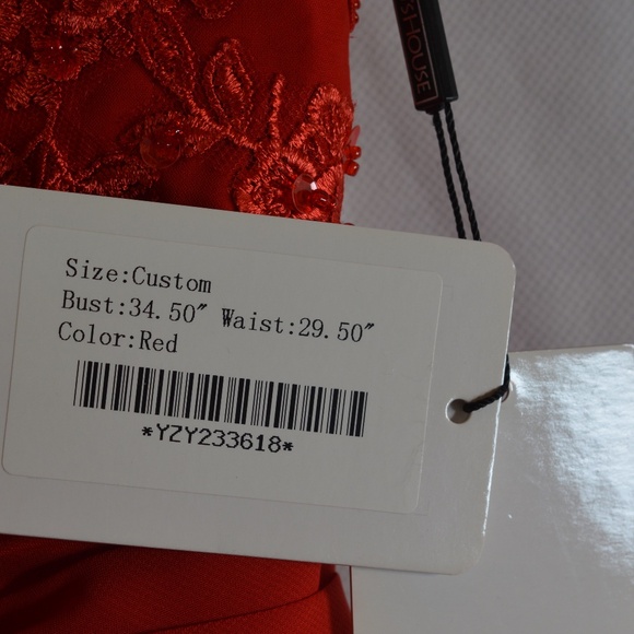 Long Formal Red Embellished Dress SZ S NWT - Picture 2 of 9